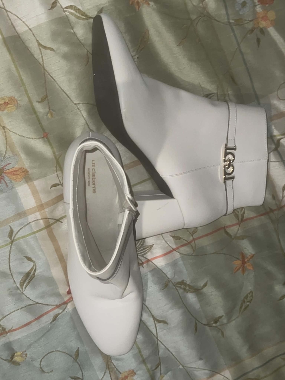 Liz Claiborne Monte Stacked Block Heel Ankle Booties
